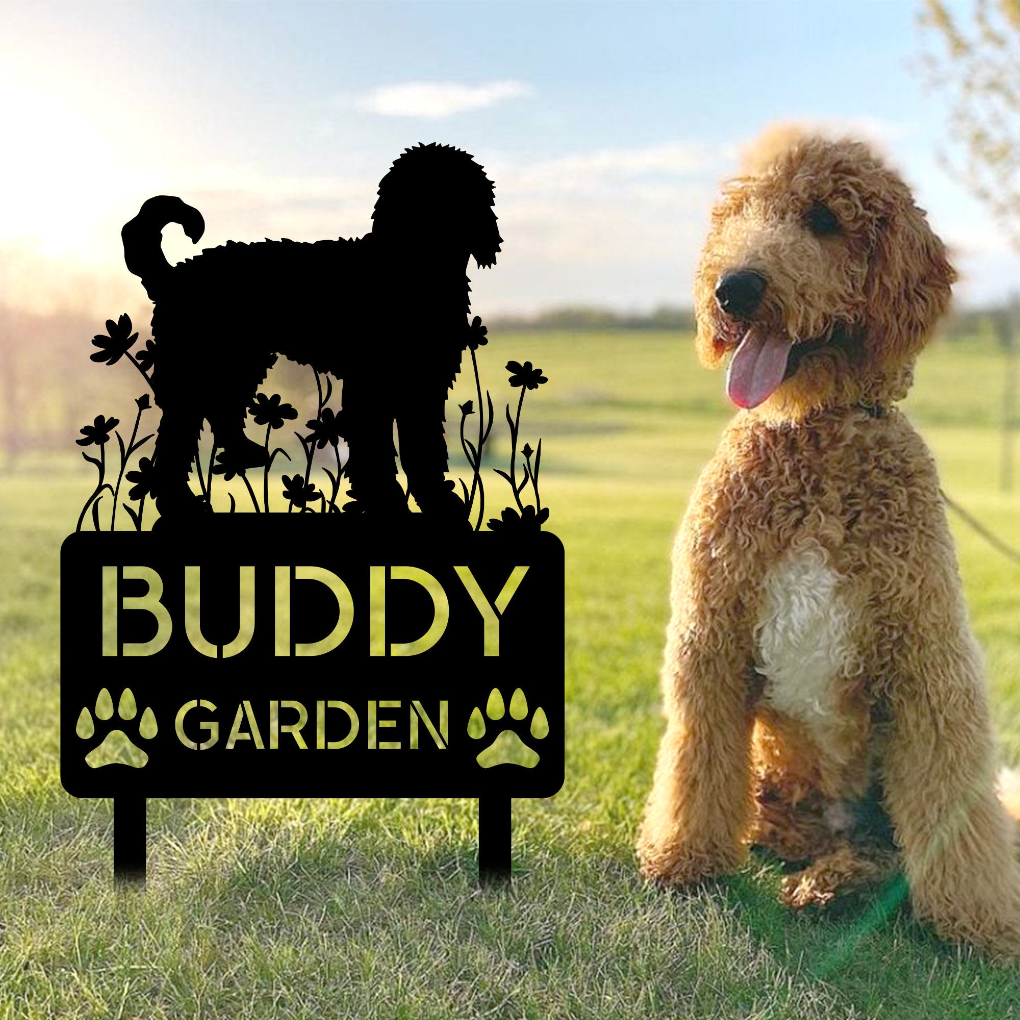 Personalized Pet Metal Memorial Garden Stake - Dog Memorial Sign - Custom Pet Name Stake - Dog Loss Gifts | GearViral