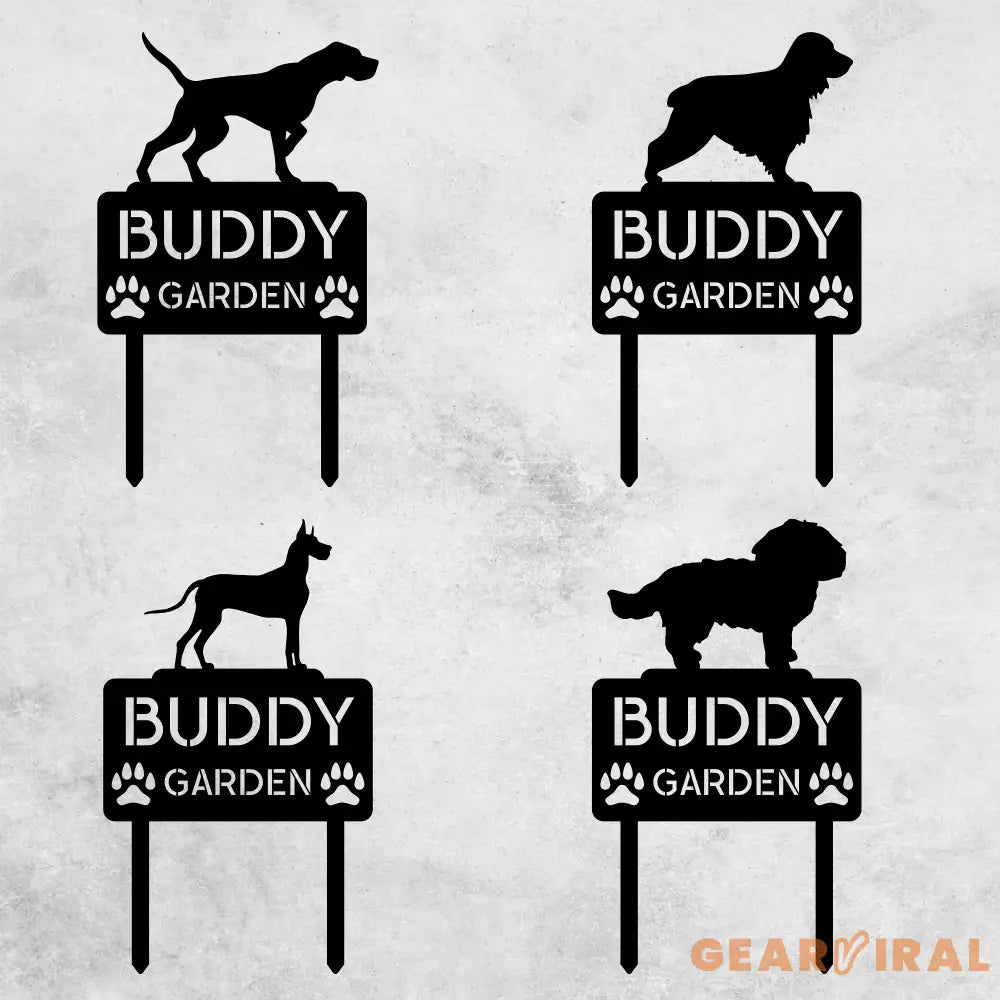 Personalized Pet Metal Memorial Garden Stake - Dog Memorial Sign - Custom Pet Name Stake - Dog Loss Gifts | GearViral
