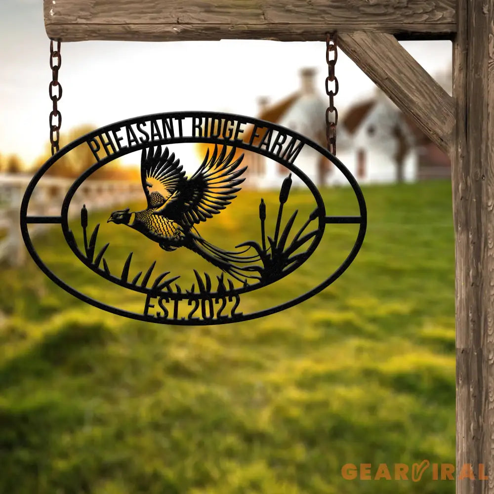 Personalized Pheasant Metal Sign Custom Pheasant Hunting Name Sign Wall Decor for Man Cave Hunter Gift for Dad Pheasant