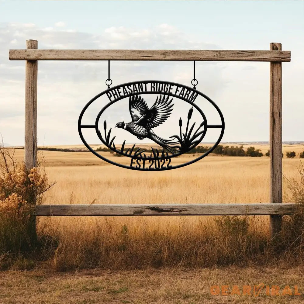 Personalized Pheasant Metal Sign Custom Pheasant Hunting Name Sign Wall Decor for Man Cave Hunter Gift for Dad Pheasant