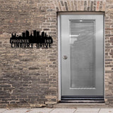 Personalized Phoenix city skyline Metal Address Sign Hanging Address Plaque house number Yard Outdoor Sign Garden Stake