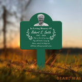 Personalized Photo Grave Marker - Temporary Outdoor Memorial Plaque Sympathy & Remembrance Sign Custom Grave Plaque for