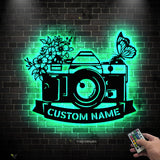 Personalized Photographer Metal Sign - Custom Camera Sign - Photo Studio Decor - Photographer Gift | GearViral