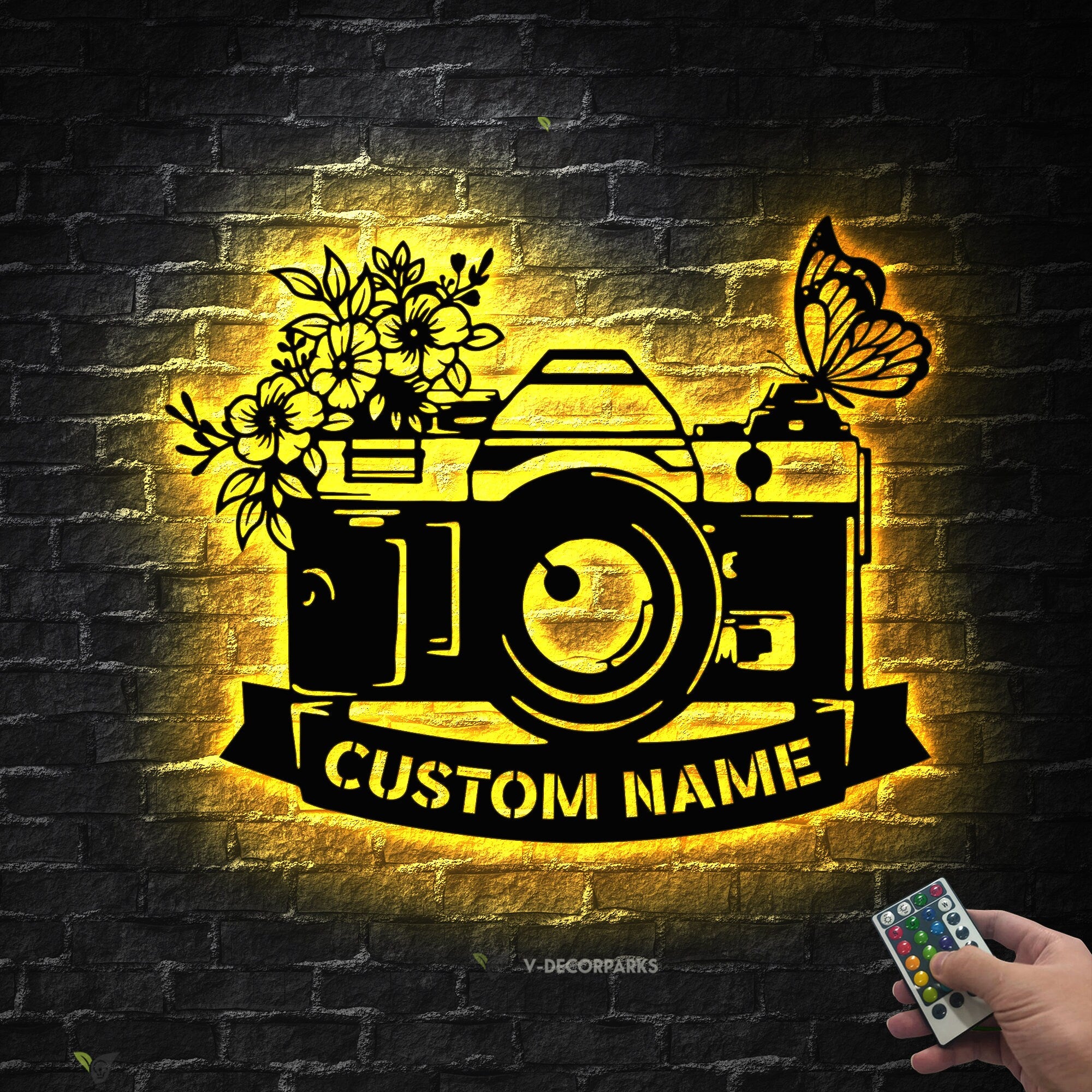 Personalized Photographer Metal Sign - Custom Camera Sign - Photo Studio Decor - Photographer Gift | GearViral