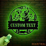 Personalized Pig Barn Metal Sign with Led Lights Pig Ranch Wall Art Pig Farm Sign Pig Wall Decor Farmer Name Sign