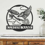 Personalized Pigeon Peace Bird Metal Wall Art LED Light - Custom Dove Pet Homing Bird Name Sign - Pigeon for Home Decor