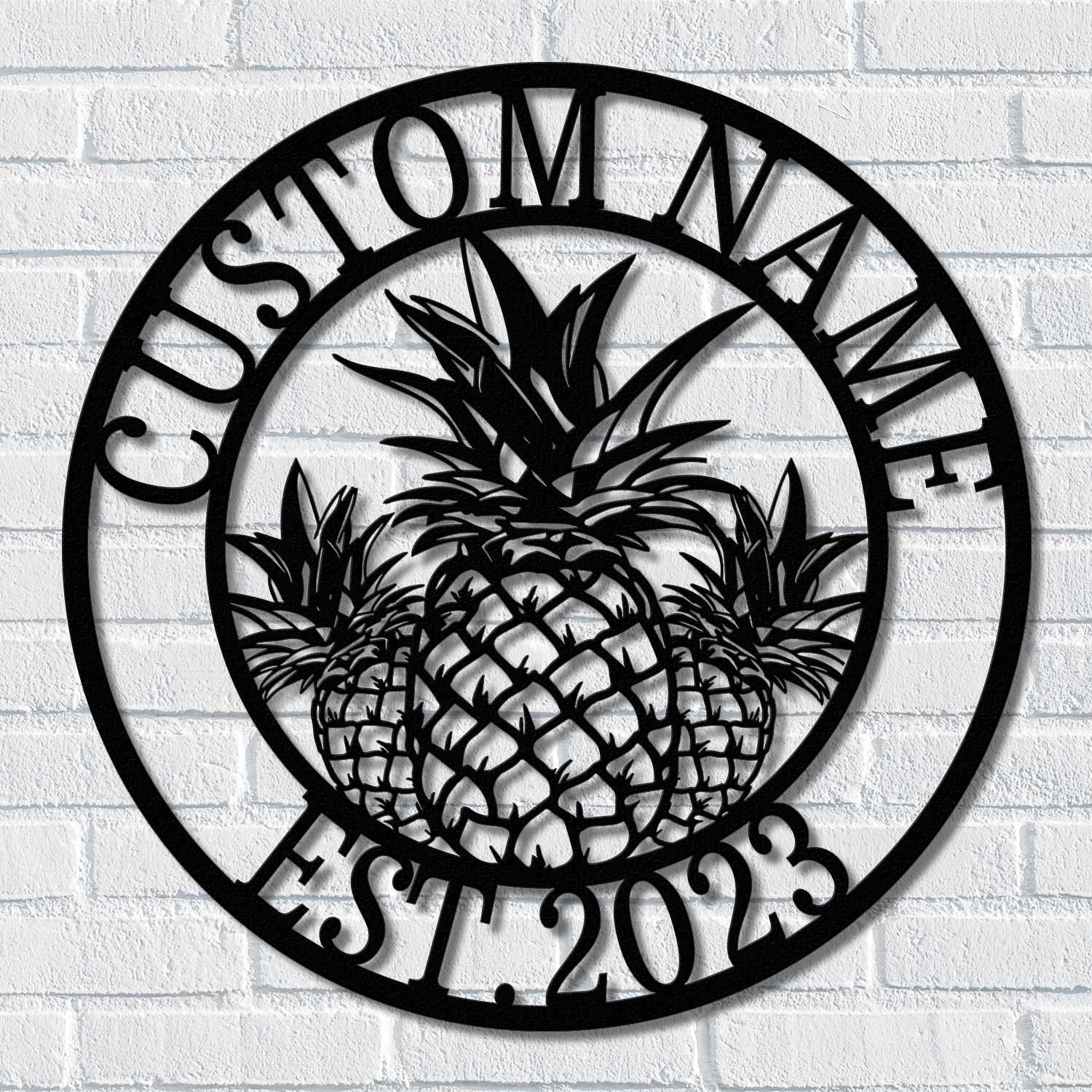 Personalized Pineapple Metal Sign - Pineapple Gift - Custom Pineapple sign - Pineapple Sign | GearViral