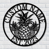Personalized Pineapple Metal Sign - Pineapple Gift - Custom Pineapple sign - Pineapple Sign | GearViral