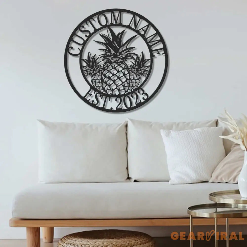 Personalized Pineapple Metal Sign - Pineapple Gift - Custom Pineapple sign - Pineapple Sign | GearViral