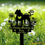 Personalized Pitbull Memorial Stake - Pit Bull Terrier Dog Garden Stake Sign - Custom Pitbull Name Yard Stake - Dog