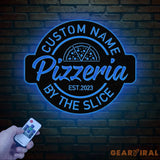 Personalized Pizza Sign Custom Pizzeria Metal Decor Restaurant & Shop Signage Business Logo Sign Kitchen Decor Gift for