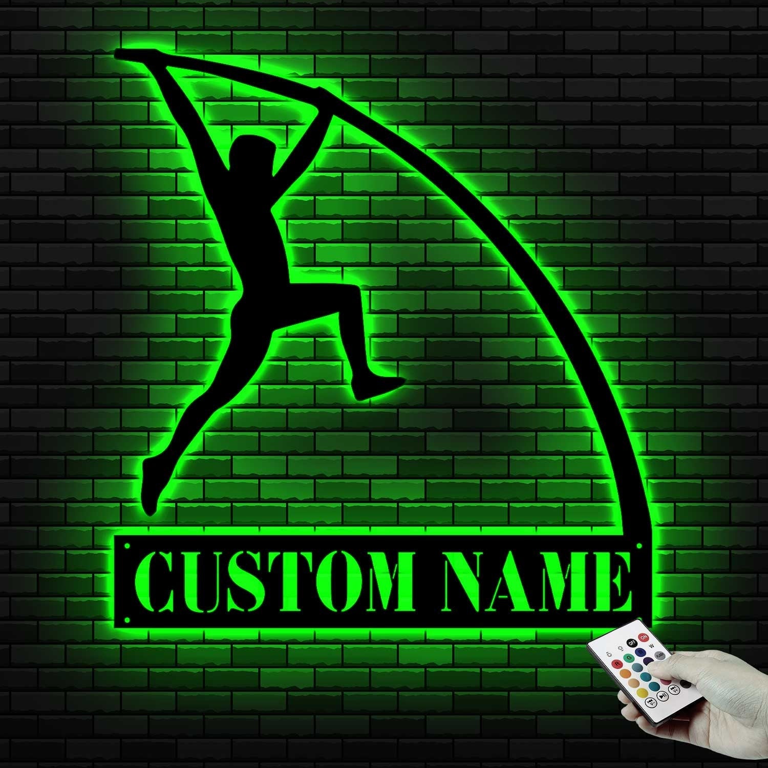 Personalized Pole Vaulter Metal Sign With LED Light - Pole Vaulter Gift - Gift for Pole Vaulter - Wall Hanging | GearViral