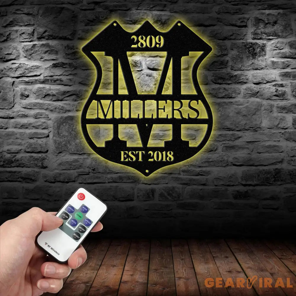 Personalized Police Sign for Home Metal Wall Art Police Officer Gifts for Men Police Gifts Metal Sign Police Badge