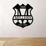 Personalized Police Sign for Home Metal Wall Art Police Officer Gifts for Men Police Gifts Metal Sign Police Badge