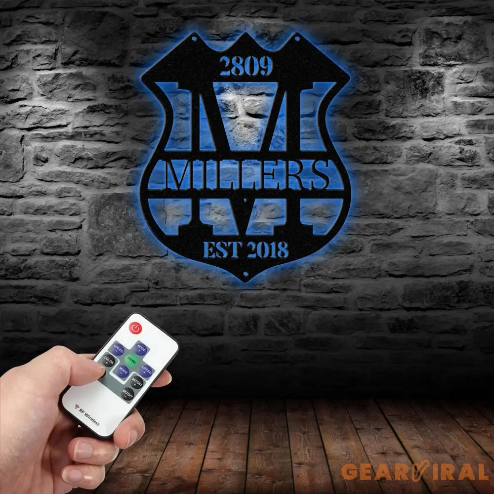Personalized Police Sign for Home Metal Wall Art Police Officer Gifts for Men Police Gifts Metal Sign Police Badge