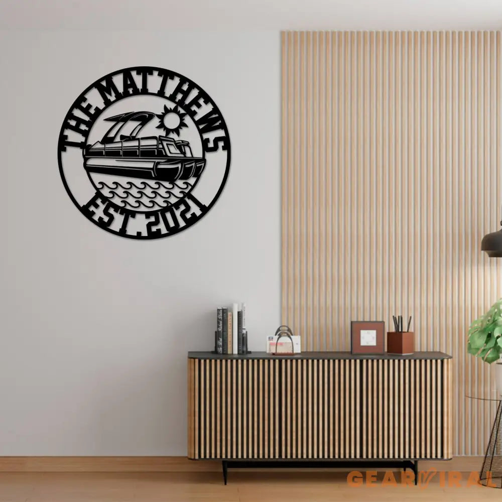 Personalized Pontoon Boating Outdoor Sign | Custom River House Sign | Boat House Lake House Sign | Lake House Decor