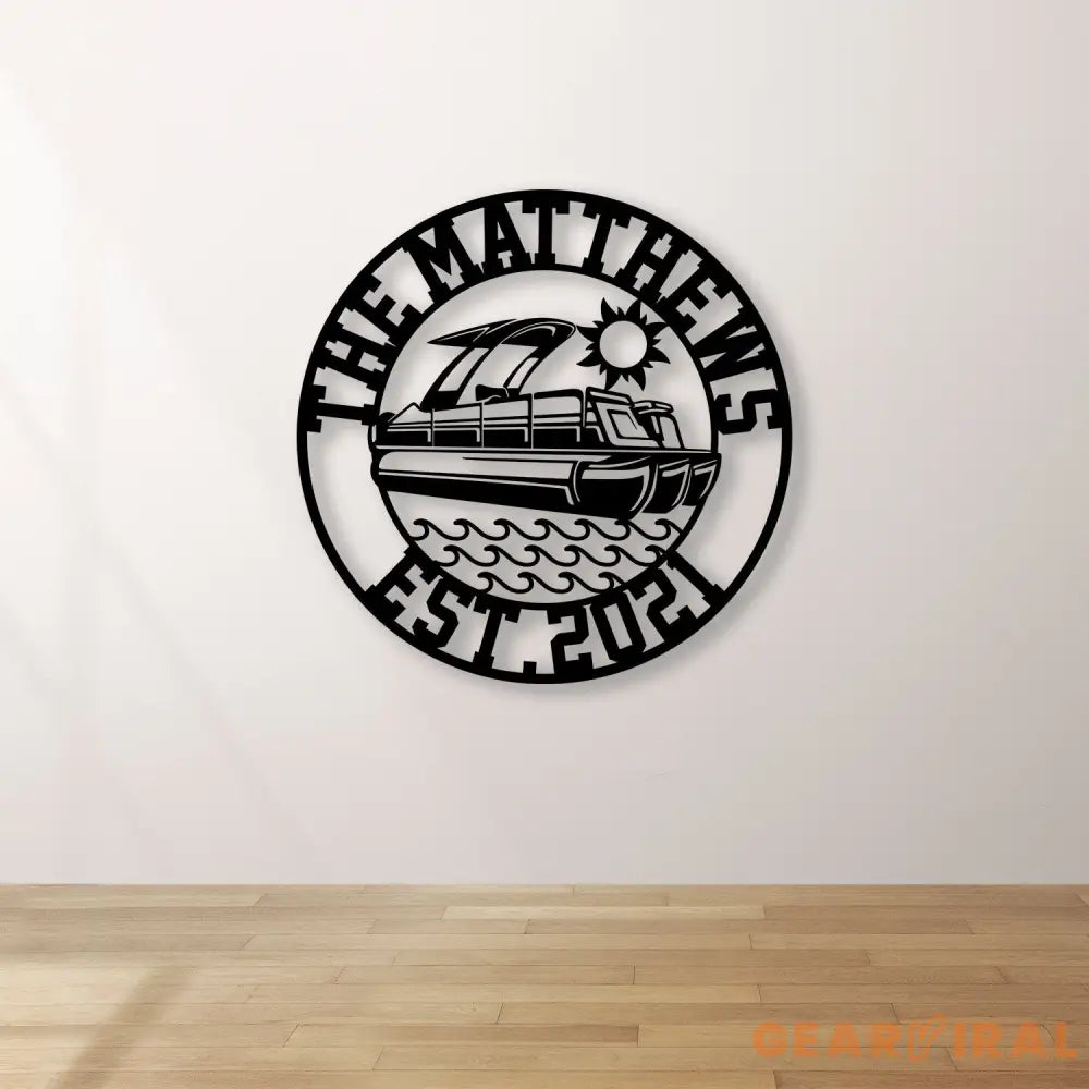Personalized Pontoon Boating Outdoor Sign | Custom River House Sign | Boat House Lake House Sign | Lake House Decor