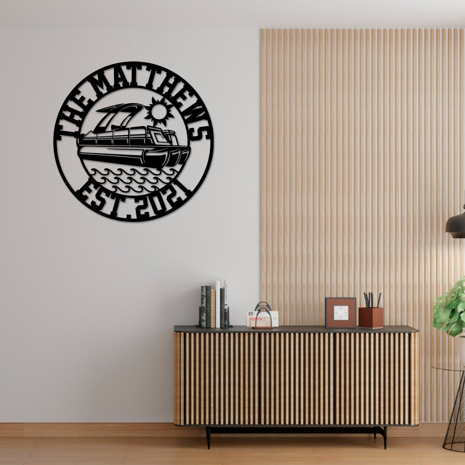 Personalized Pontoon Boating Outdoor Sign | Custom River House Sign | Boat House Lake House Sign | Lake House Decor | Lake Life Gift for Him