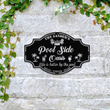 Personalized Poolside Paradise Sign LED Light, Custom Backyard Pool Sign, Family Welcome Sign, Aloha Palm Tree Decor, Beach House Decor