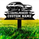 Personalized Racing car Memorial Stake In Loving Memory Metal Stake Sympathy Sign Grave Marker Remembrance Stake