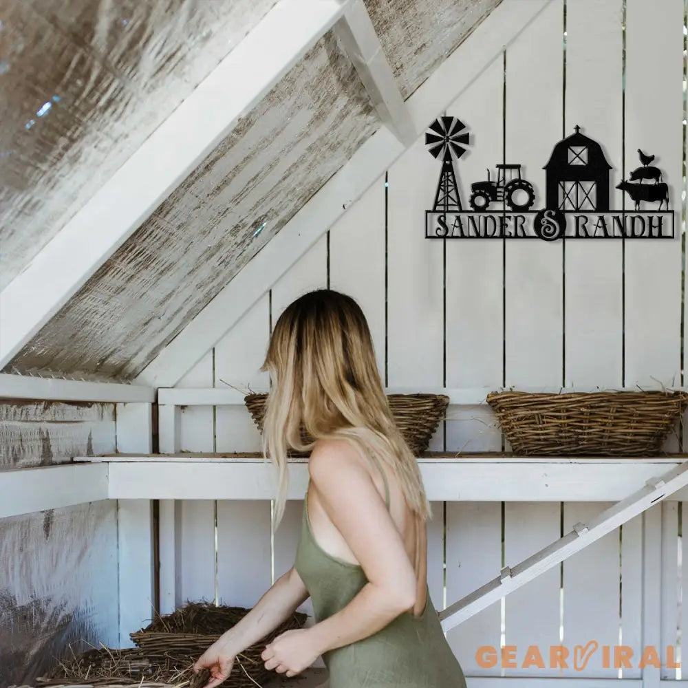 Personalized Ranch Entrance Signs Custom Metal Farm Sign Large Ranch Gate Signs Farm Signs with Family Name Metal Farm