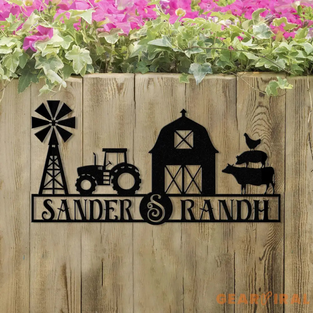 Personalized Ranch Entrance Signs Custom Metal Farm Sign Large Ranch Gate Signs Farm Signs with Family Name Metal Farm