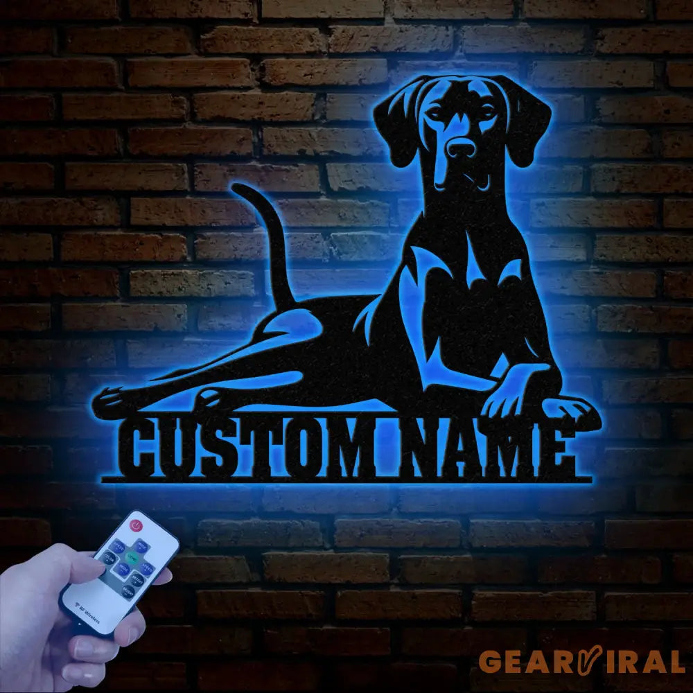 Personalized Rhodesian Ridgeback Dog Metal Wall Art Custom Name Sign Rhodesian Ridgeback Room Decor Unique Home Decor