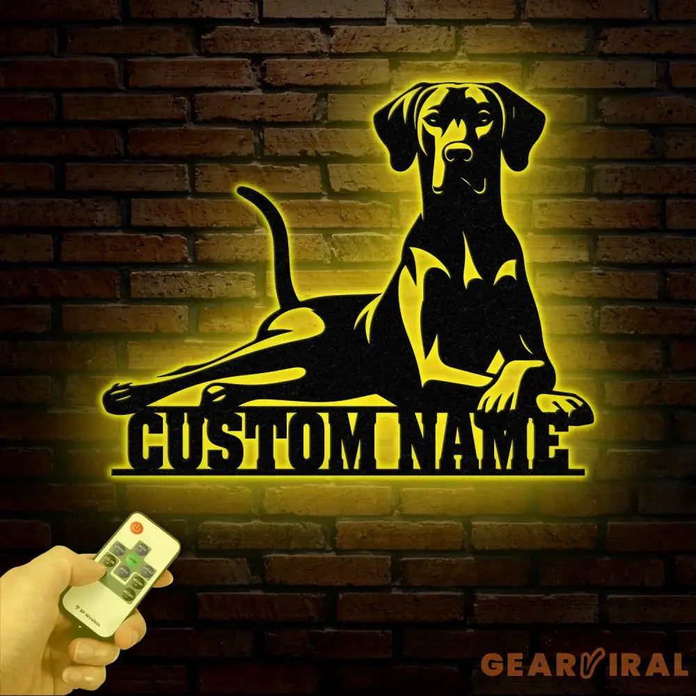 Personalized Rhodesian Ridgeback Dog Metal Wall Art Custom Name Sign Rhodesian Ridgeback Room Decor Unique Home Decor