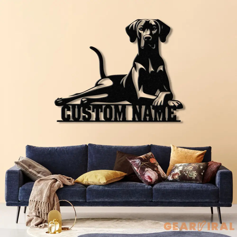 Personalized Rhodesian Ridgeback Dog Metal Wall Art Custom Name Sign Rhodesian Ridgeback Room Decor Unique Home Decor