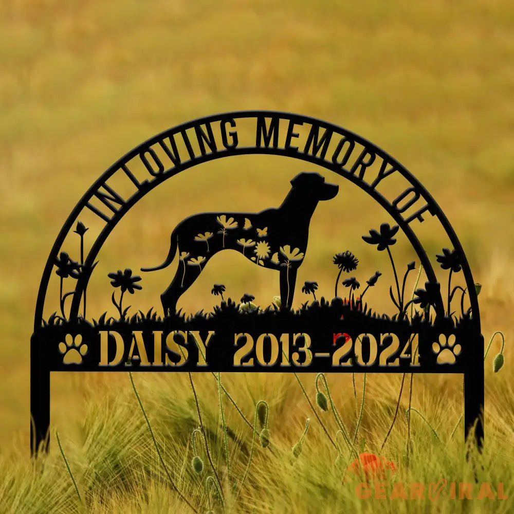 Personalized Rhodesian Ridgeback Memorial Stake - Custom Dog Grave Marker Pet Sympathy Gift Dog Name Sign Memorial