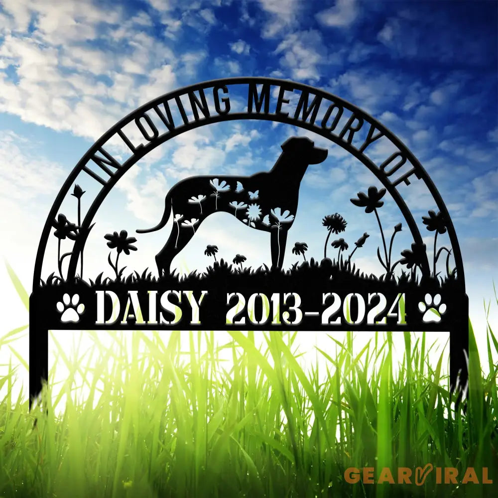 Personalized Rhodesian Ridgeback Memorial Stake - Custom Dog Grave Marker Pet Sympathy Gift Dog Name Sign Memorial