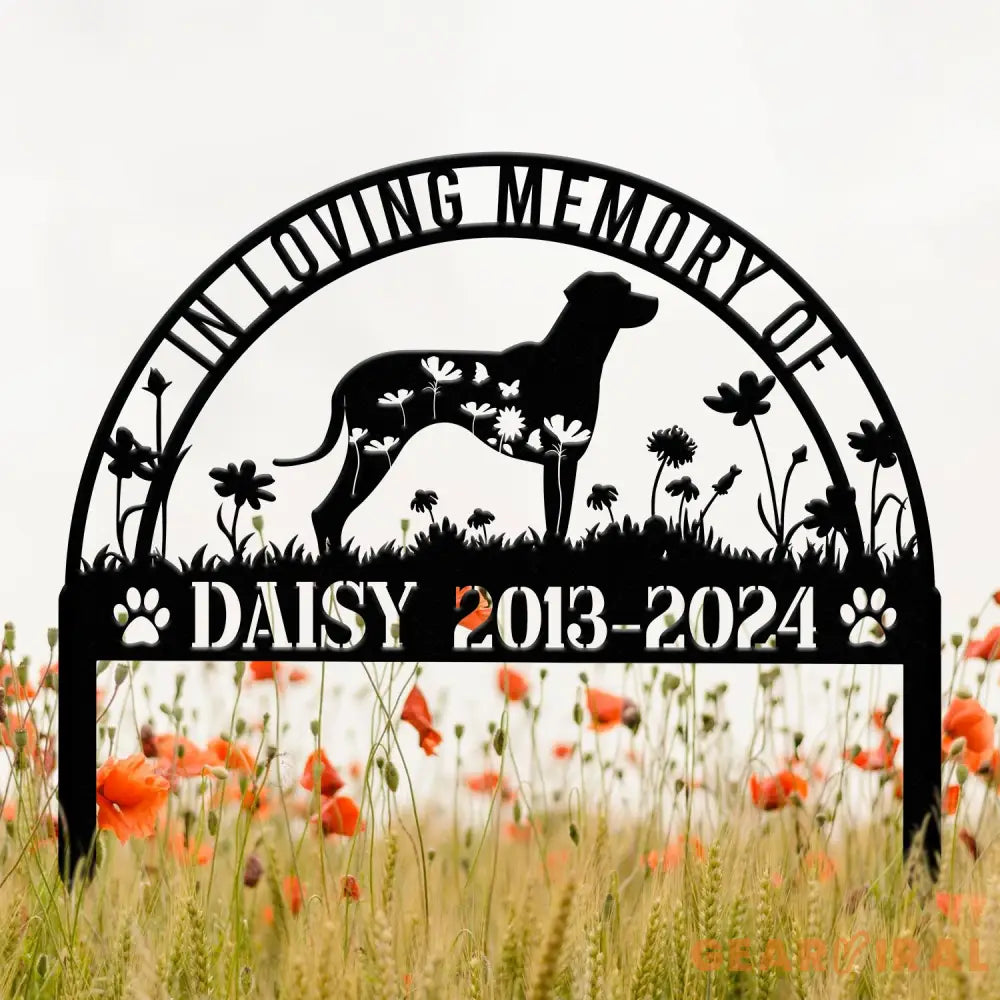 Personalized Rhodesian Ridgeback Memorial Stake - Custom Dog Grave Marker Pet Sympathy Gift Dog Name Sign Memorial