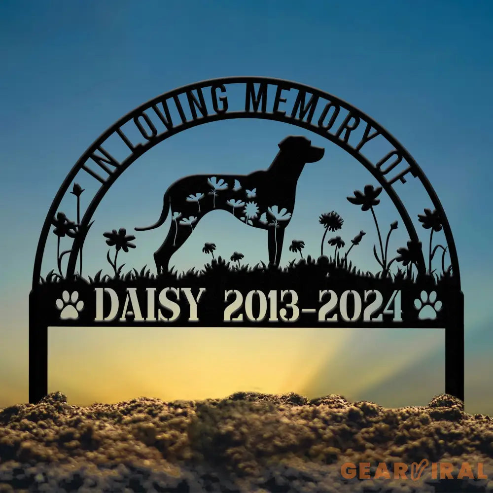 Personalized Rhodesian Ridgeback Memorial Stake - Custom Dog Grave Marker Pet Sympathy Gift Dog Name Sign Memorial