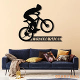 Personalized Road Bike Metal Sign with LED Light Custom Cycling Wall Art Man Road Bike Decor Bicycle Wall Sign