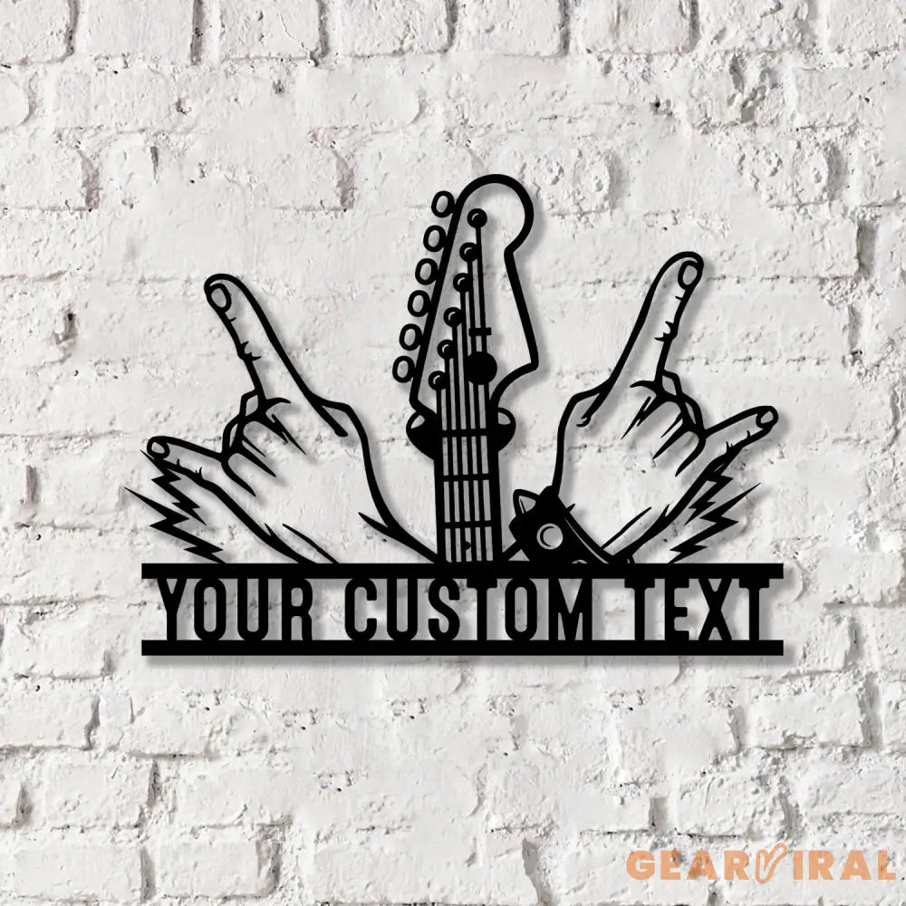 Personalized Rock And Roll Guitar Metal Wall Art Led Light Guitar Gift Guitar Lover Gift - Gearviral