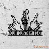 Personalized Rock And Roll Guitar Metal Wall Art Led Light Guitar Gift Guitar Lover Gift - Gearviral