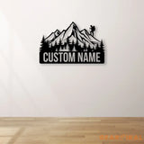 Personalized Rock Mountain Climbing Metal Wall Art With Lights Custom Male Rock Climber Sign Rock Climbing Lover Gift