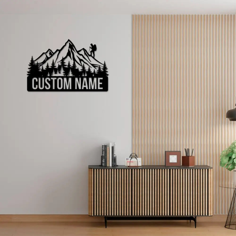 Personalized Rock Mountain Climbing Metal Wall Art With Lights Custom Male Rock Climber Sign Rock Climbing Lover Gift