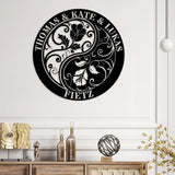 Personalized Rose Wedding Anniversary Couple Metal Wall Art Sign For Parents - Custom Wedding Gift For Husband and Wife Milestone Gift