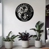 Personalized Rose Wedding Anniversary Couple Metal Wall Art Sign For Parents - Custom Wedding Gift For Husband and Wife