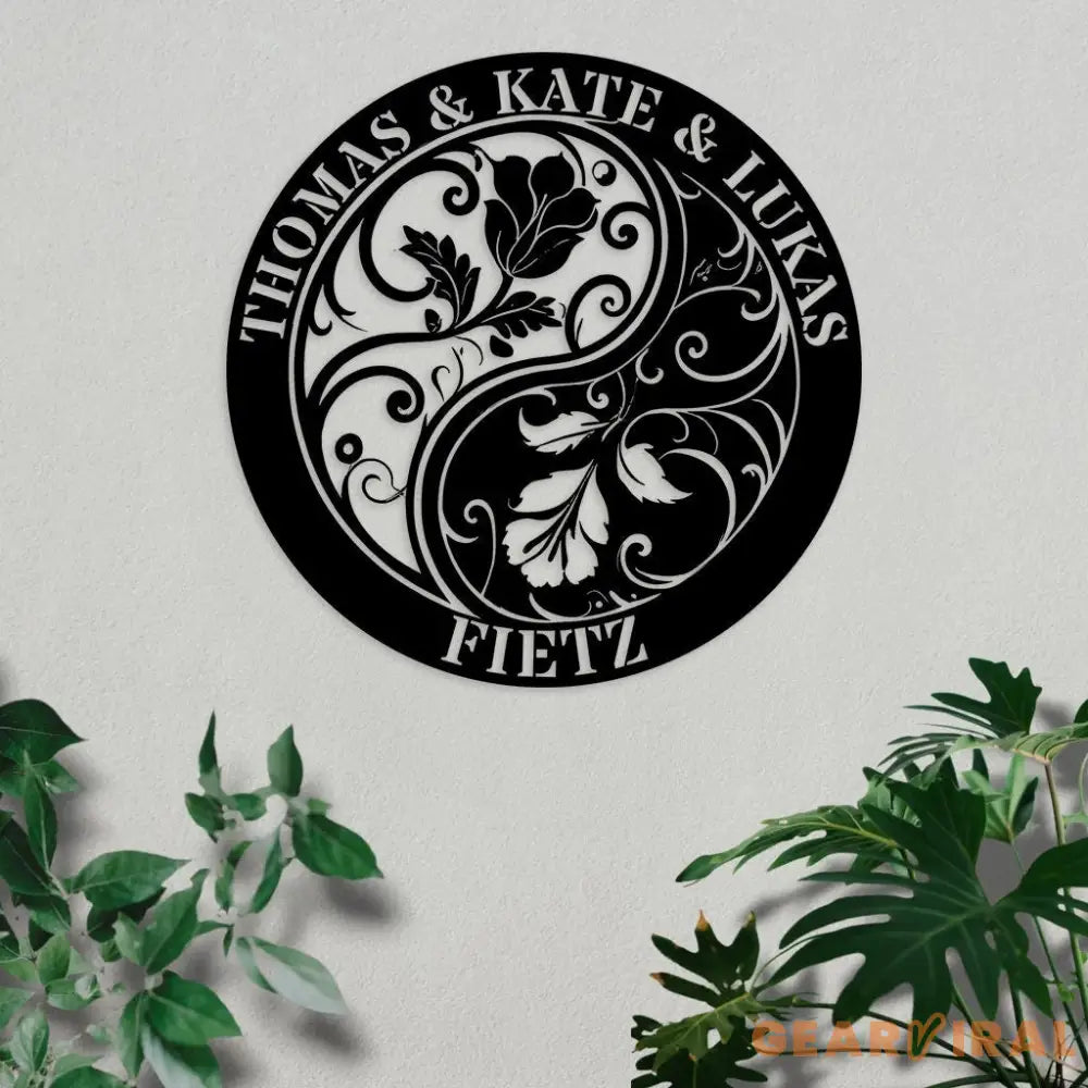 Personalized Rose Wedding Anniversary Couple Metal Wall Art Sign For Parents - Custom Wedding Gift For Husband and Wife