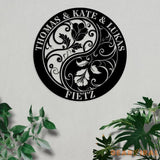 Personalized Rose Wedding Anniversary Couple Metal Wall Art Sign For Parents - Custom Wedding Gift For Husband and Wife