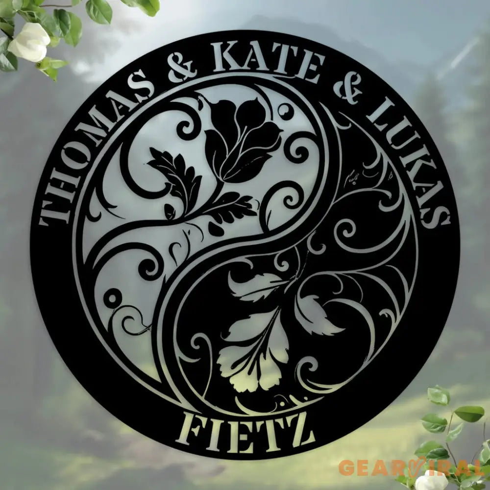 Personalized Rose Wedding Anniversary Couple Metal Wall Art Sign For Parents - Custom Wedding Gift For Husband and Wife