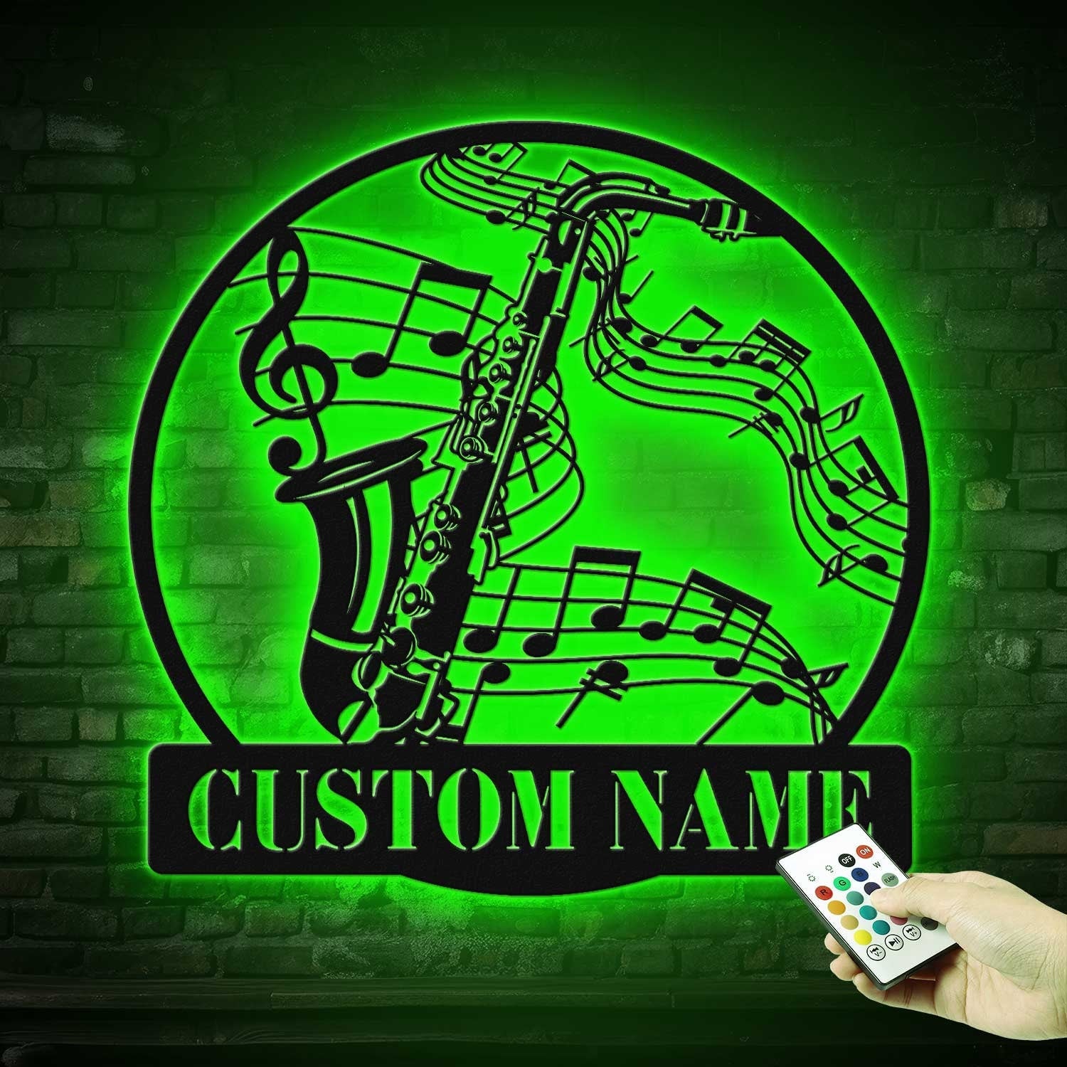 Personalized Saxophone Musical Instrument Metal Wall Art LED Light - Custom Player Name Sign Home Decor - - Ideal for Home Decor & Gift | GearViral