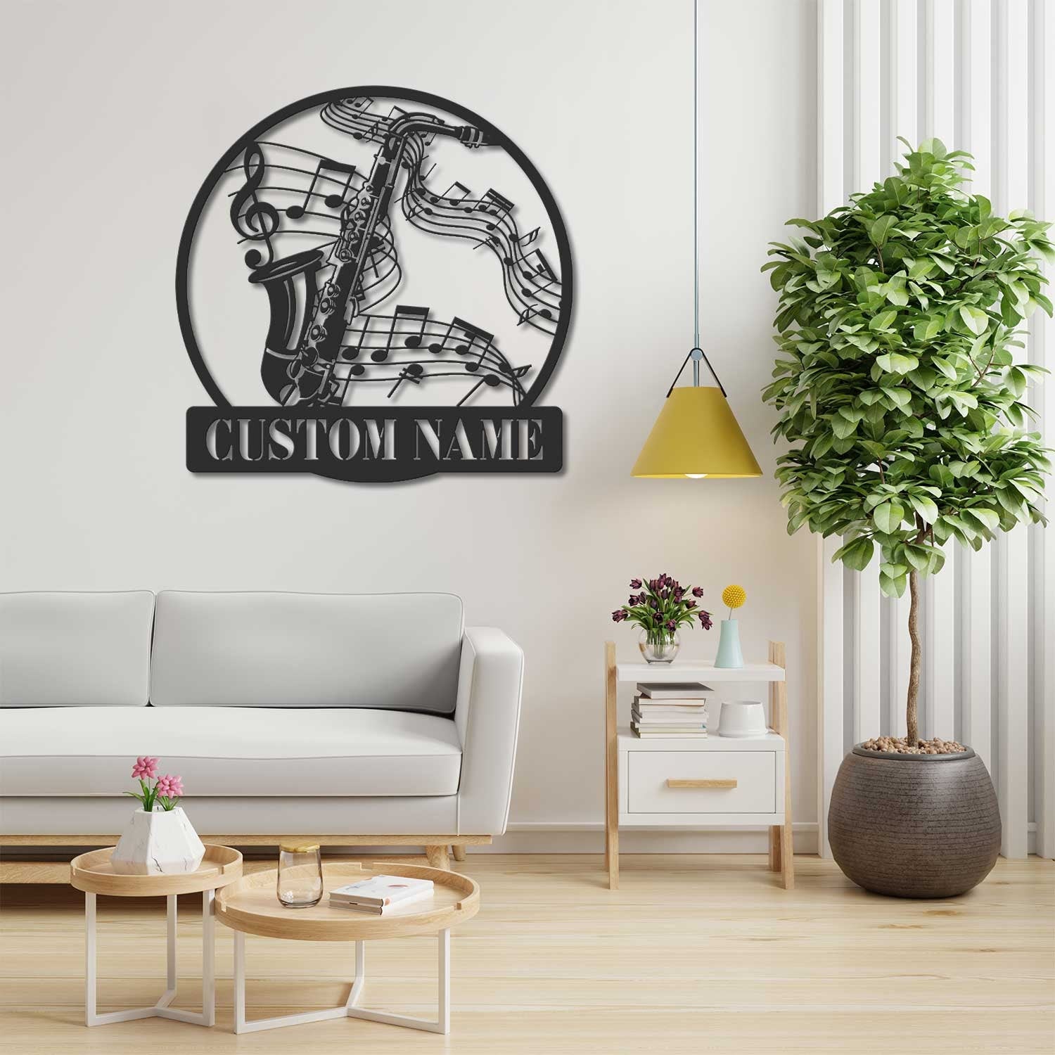 Personalized Saxophone Musical Instrument Metal Wall Art LED Light - Custom Player Name Sign Home Decor - - Ideal for Home Decor & Gift | GearViral