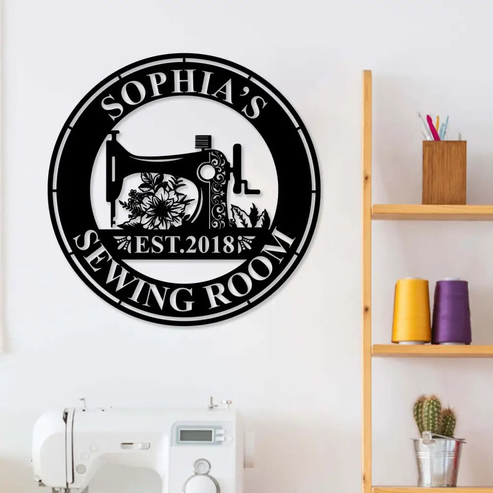 Personalized Sewing Led Light Metal Wall Art Sewing Decor Metal Sewing Sign Quilting Sign Gift For Wife Gift For