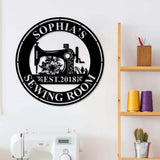 Personalized Sewing Led Light Metal Wall Art Sewing Decor Metal Sewing Sign Quilting Sign Gift For Wife Gift For