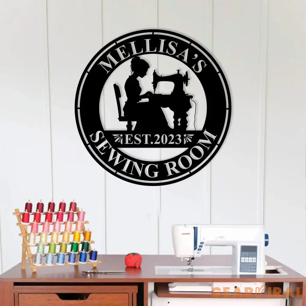 Personalized Sewing Led Light Metal Wall Art Sewing Decor Metal Sewing Sign Quilting Sign Gift For Wife Gift For