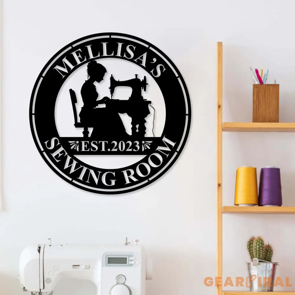 Personalized Sewing Led Light Metal Wall Art Sewing Decor Metal Sewing Sign Quilting Sign Gift For Wife Gift For