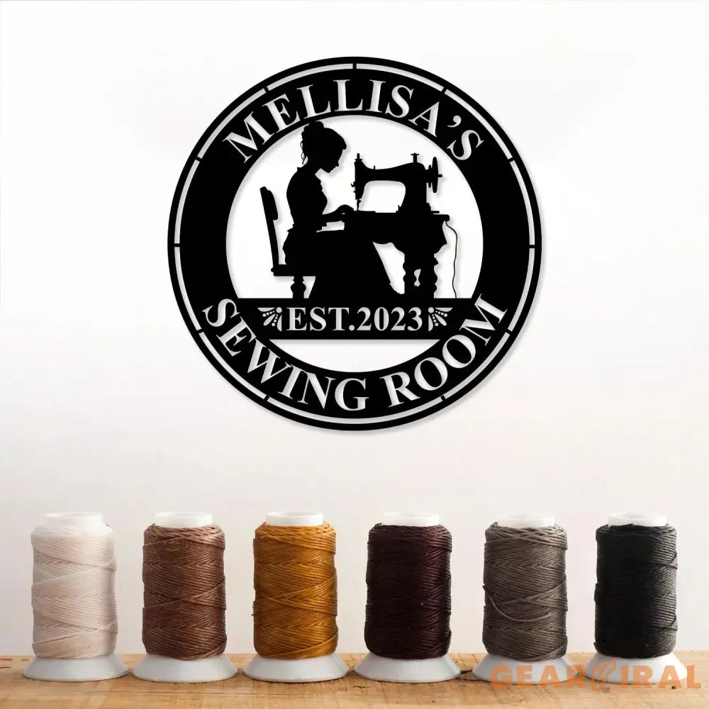 Personalized Sewing Led Light Metal Wall Art Sewing Decor Metal Sewing Sign Quilting Sign Gift For Wife Gift For